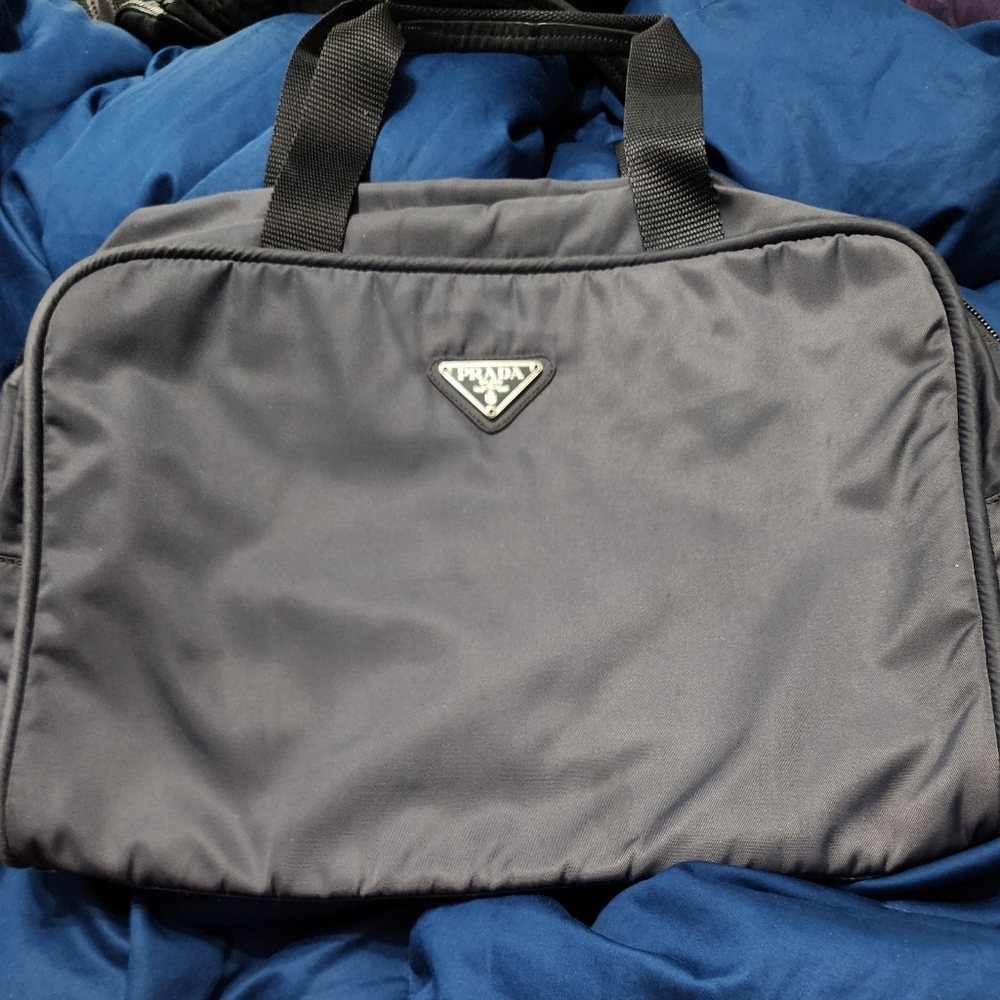 Prada Dark Grey Duffel Bag